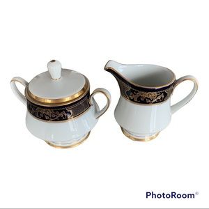 Legacy by Noritake 3392 creamer & sugar bowl & lid